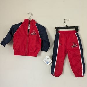 Toddler St. Louis Cardinals Windbreaker Jacket and Pants Set with tags